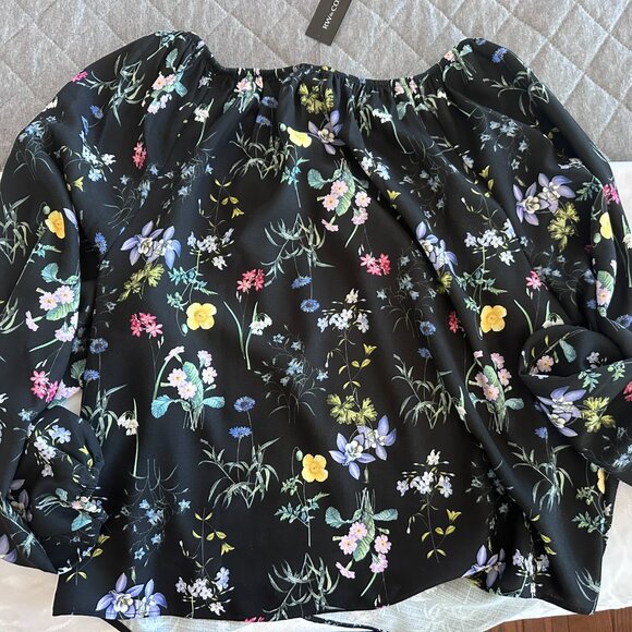 Off-the-Shoulder Long-Sleeve Blouse - NWT - Picture 7 of 8